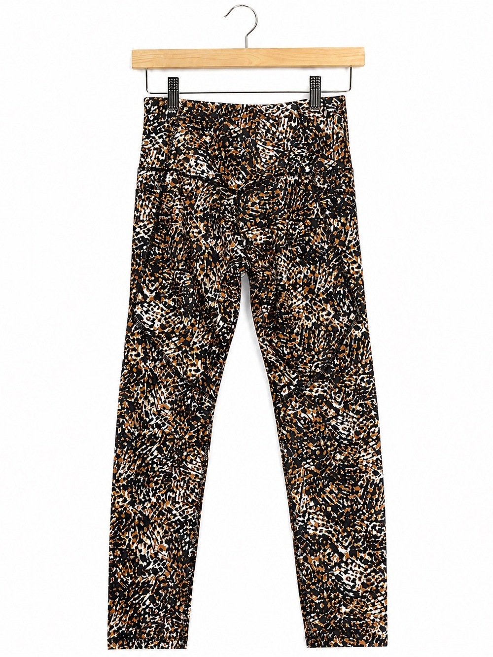Old Navy Brown, Black & White Abstract Print Pants